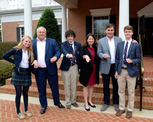 Three juniors from the Class of 2021 show off their new class rings along with their parents who are Worcester Prep alumni. Shown are (l-r) Abby Reynolds and Mark Tingle ’87, Ocean View; Chipper and Tara Becker ’91, Rehoboth Beach; and Alex Moore ’86 and Brugh Moore, Rehoboth Beach.
